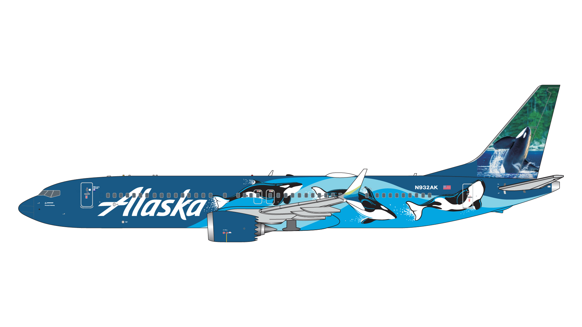 JUST LANDED! Gemini200 1:200-scale Alaska Airlines B737 MAX 9