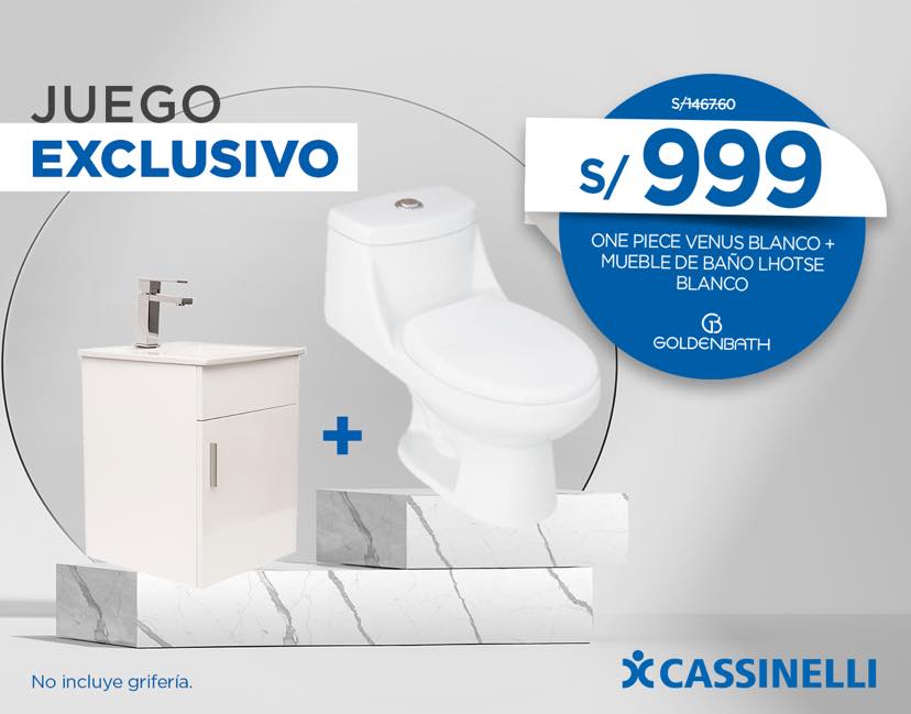 Cassinelli - ¡Aprovecha este combo #Goldenbath! Llévate el One Piece ...