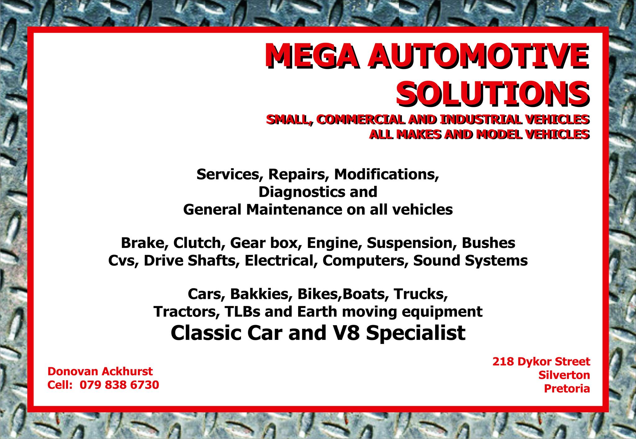 Mega Automotive Solutions | Pretoria