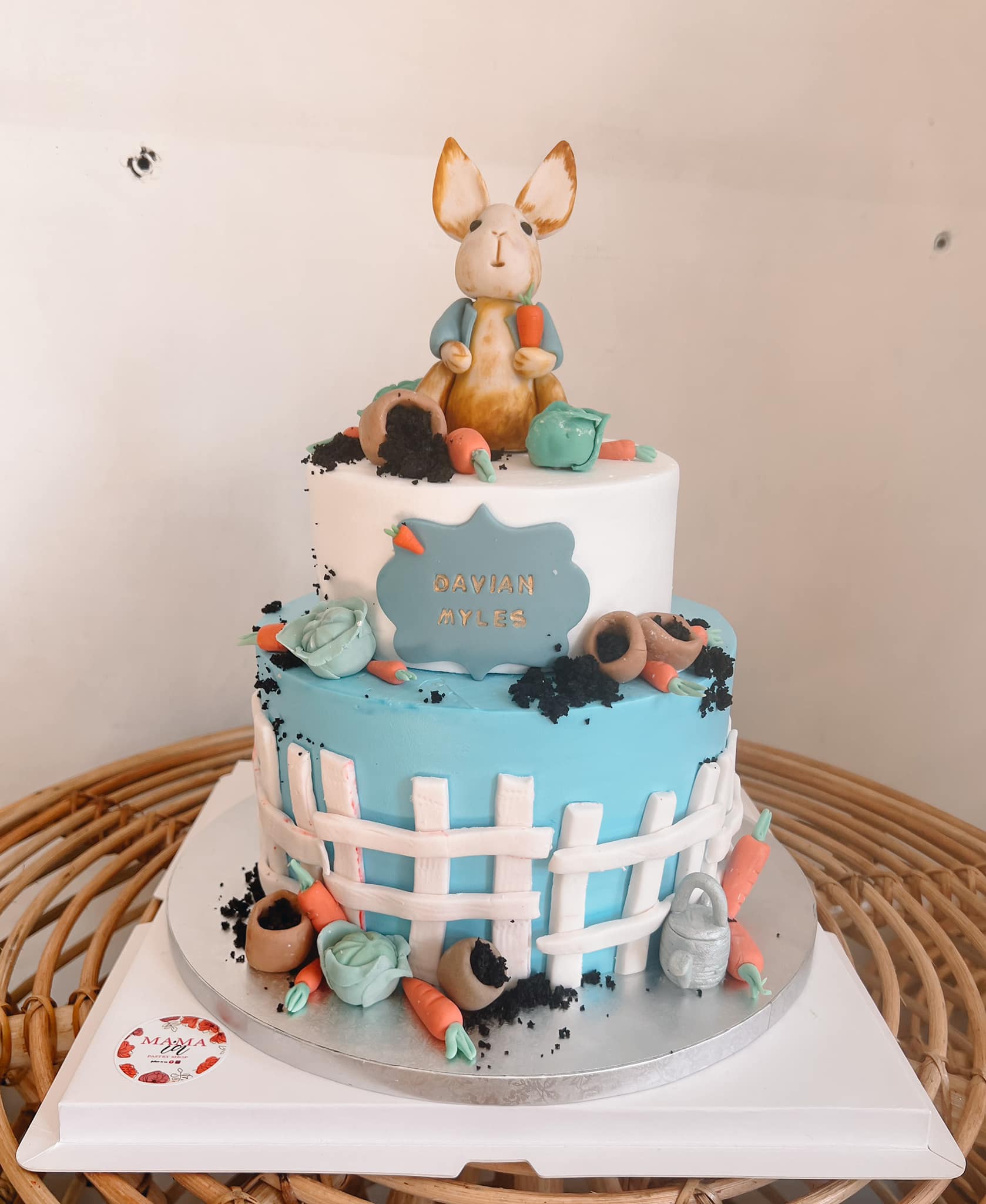 Our beautiful bunny baptism cakes... - Mama ia Pastry Shop