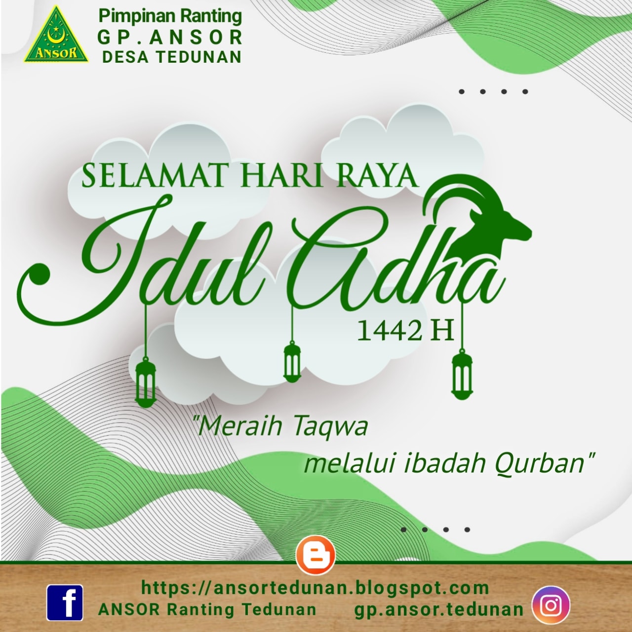 Selamat Hari Raya Idul Adha 1442 H... - ANSOR Ranting Tedunan