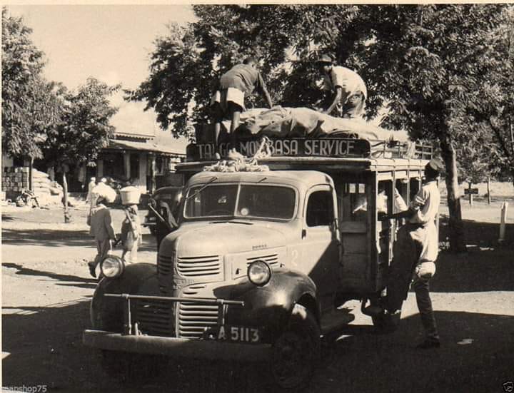 1951: A bus plying the Mombasa-Tanga (in then Tanganyika) route