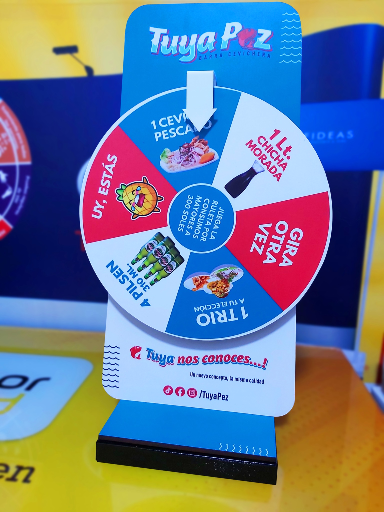 Vector Ad - Mini ruleta para una cevichería, hecho con MDF... | Facebook
