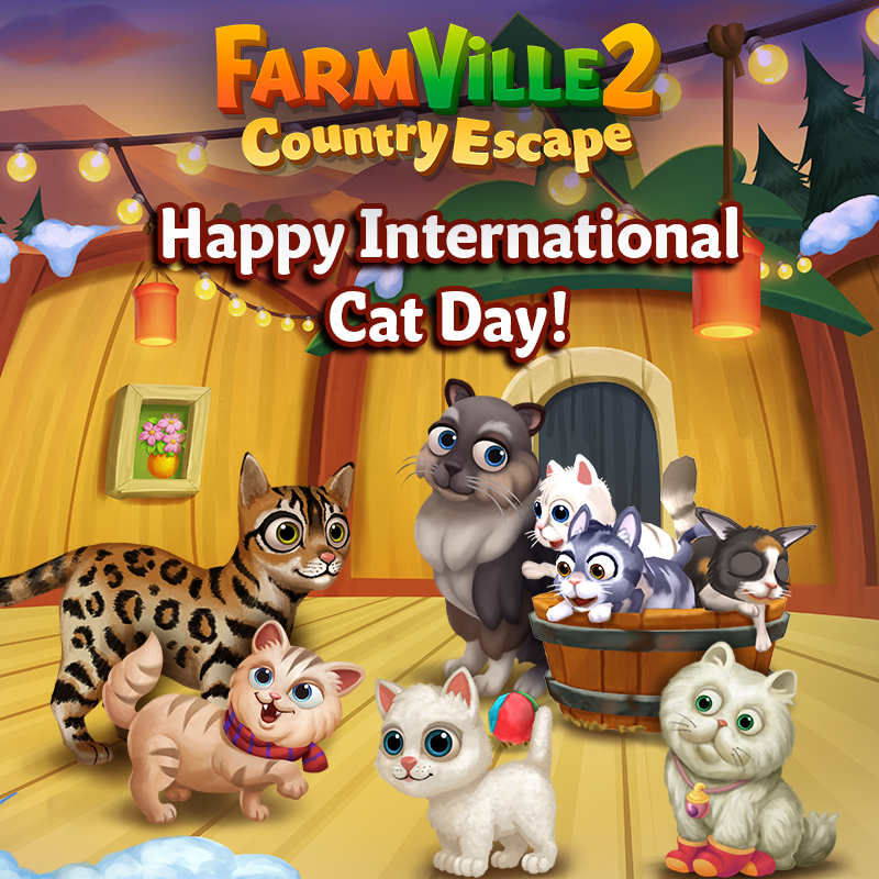 FarmVille - Being purr-fect ain’t easy. 🐈 #HappyInternationalCatsDay! 😻 ...