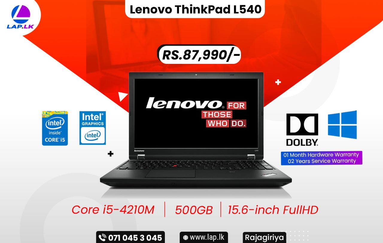Lenovo ThinkPad L540 (Core i5) FullHD Laptop ☎️ +94 71 045 3045 