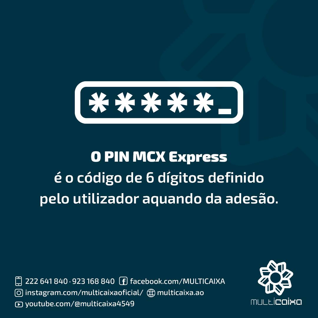 MULTICAIXA - O seu PIN MCX Express é definido no momento... | Facebook