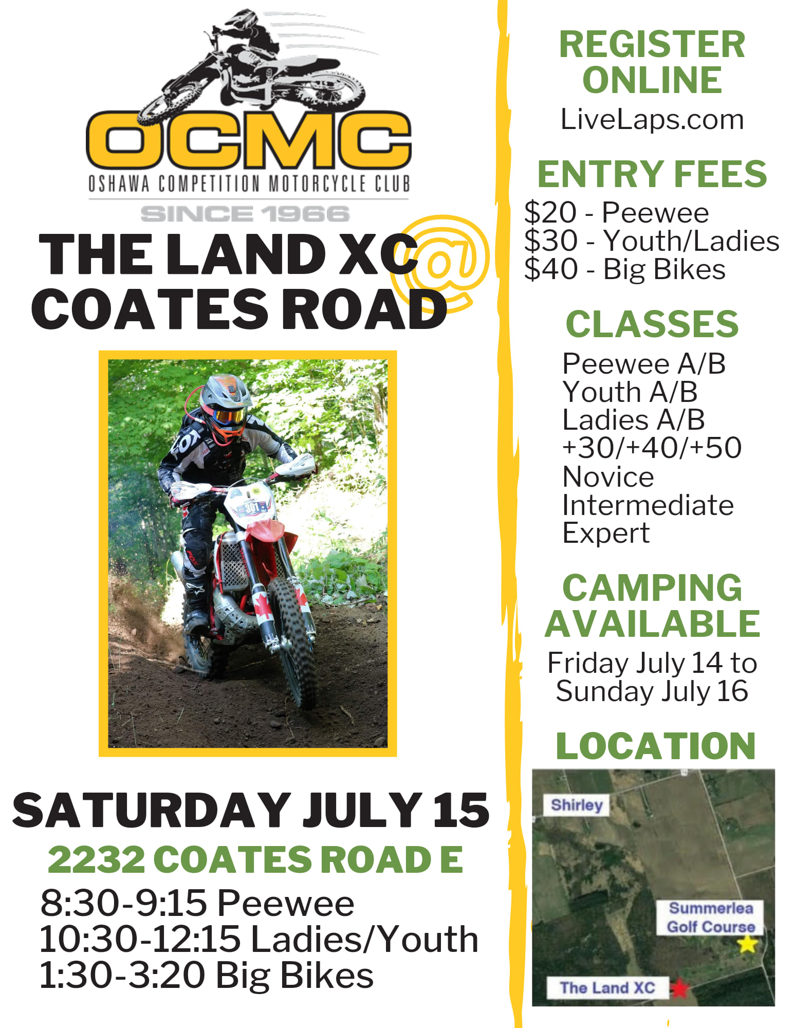 OCMC Racing - Registration for The Land XC @ Coates Road... | Facebook
