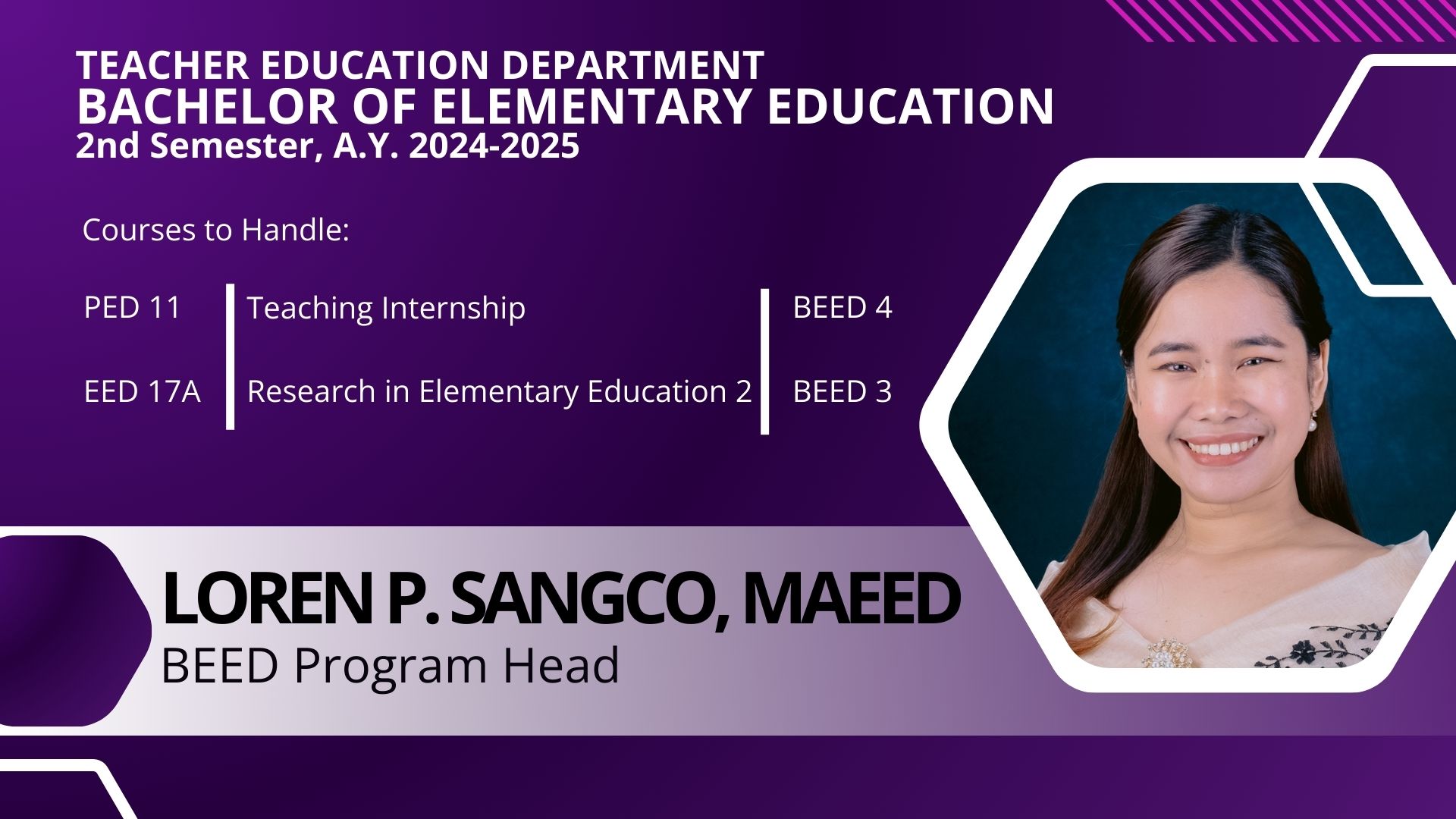 BEED Program - DDOSC Montevista | Montevista