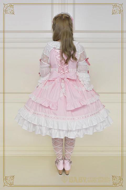 BABY新作情報】草原のお花摘みの少女ジャンパースカート¥58,300ピンク 