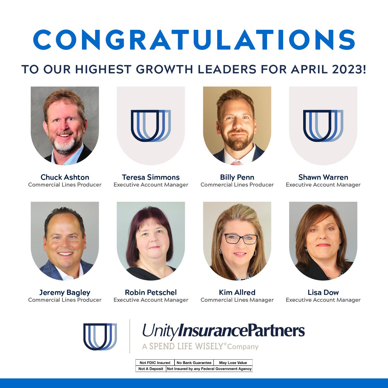 👏 Congratulations to our top... - Unity Insurance Partners | Facebook