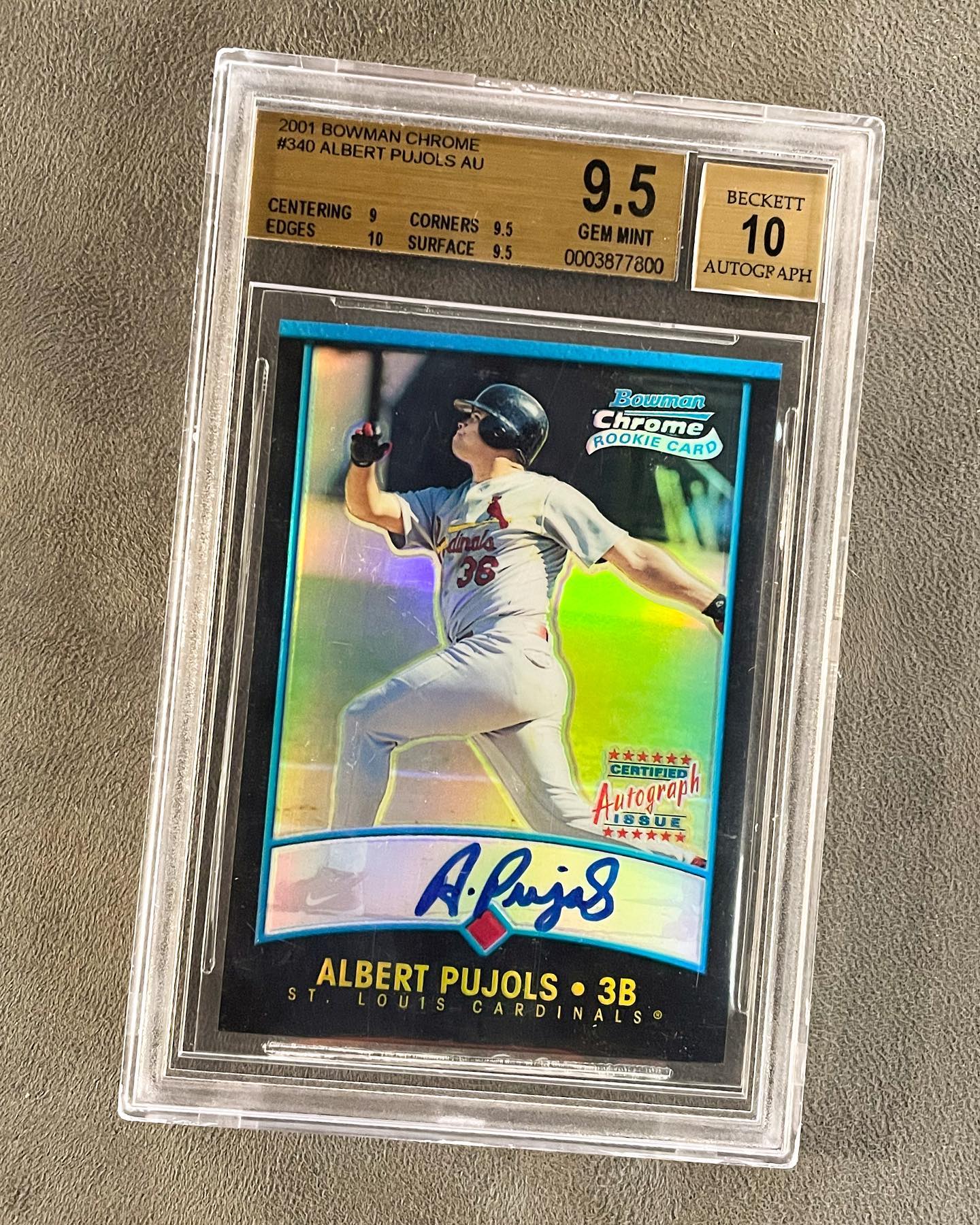 What is the value of the 2001 Topps Albert Pujols rookie card?