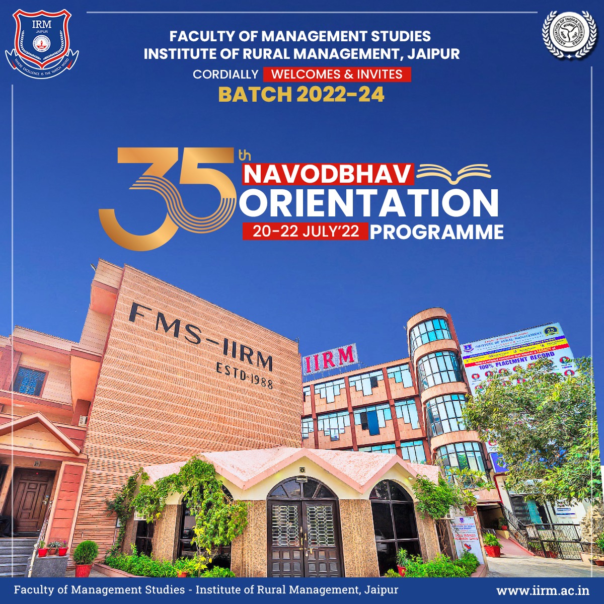 We warmly welcome... - Institute of Rural Management, Jaipur | Facebook