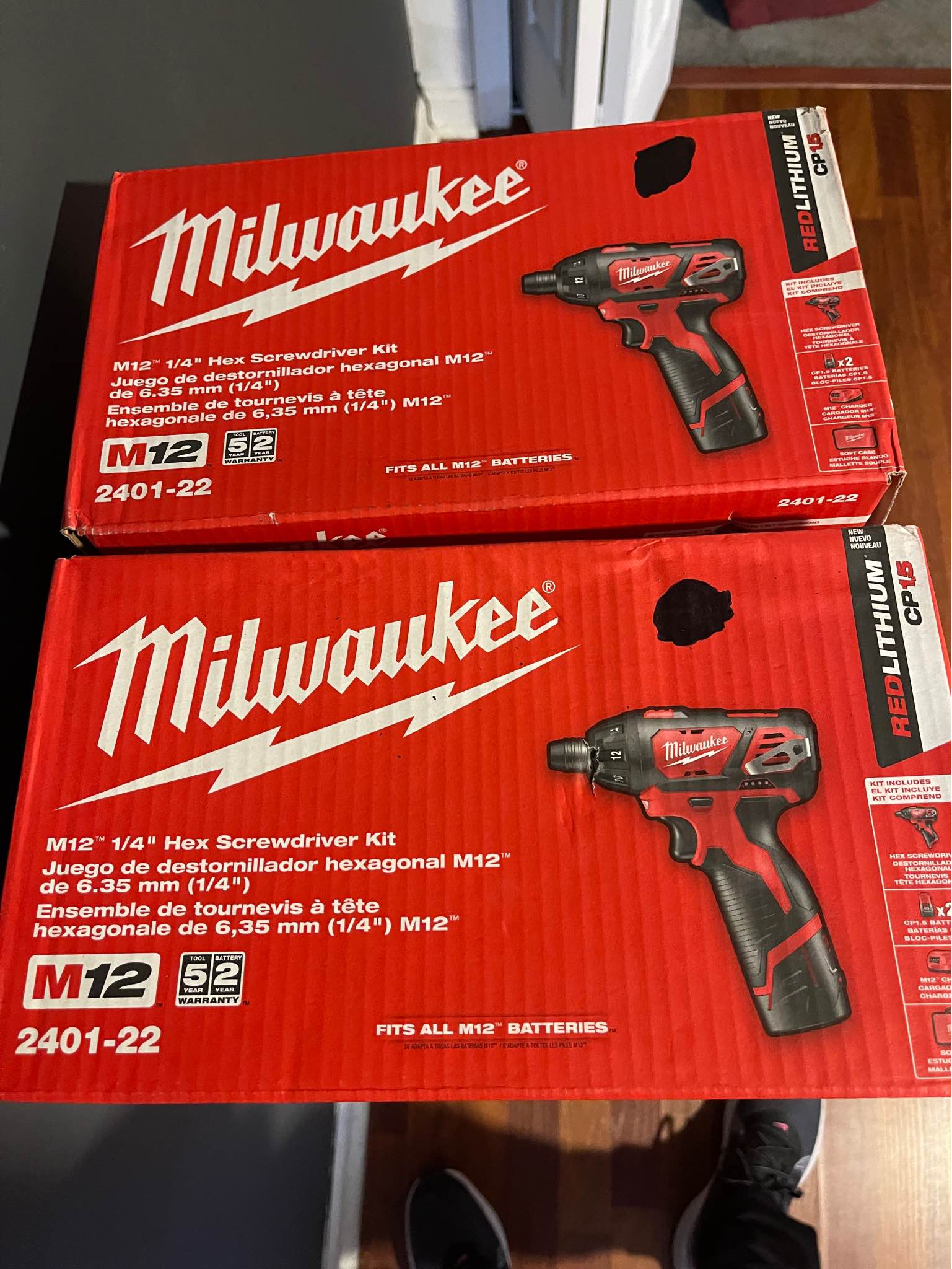 2X 12V For Milwaukee For M12 8.0Ah Battery lithium Cordless w/LED