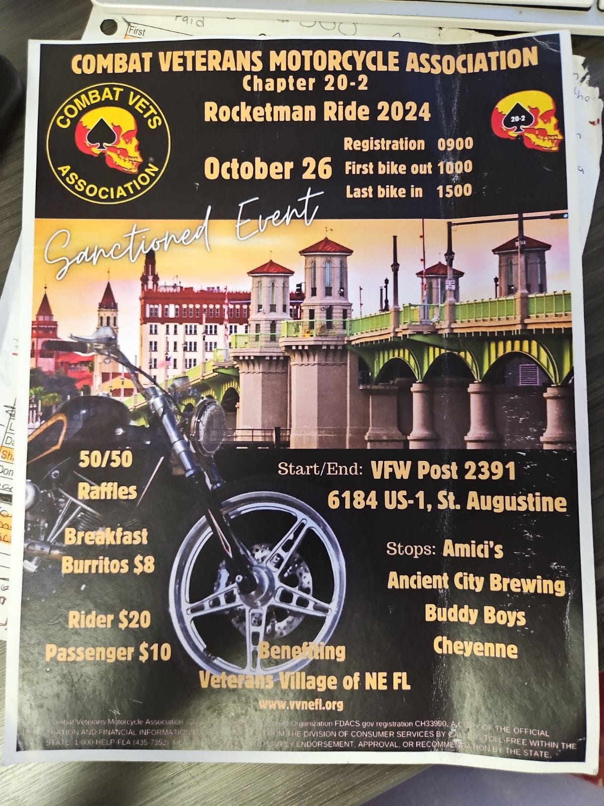 Combat Veterans Motorcycle Association-reg TM Chapter 20-2