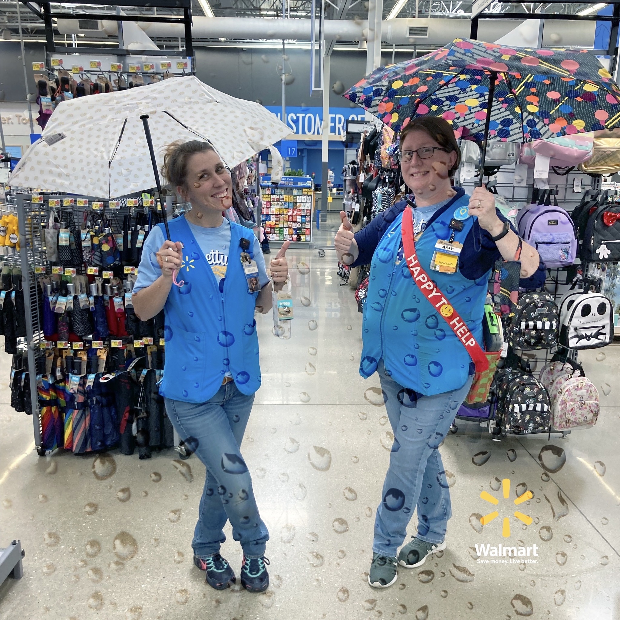 Walmart Nixa - Rain may be in the forecast, but Amy and Megan aren’t ...