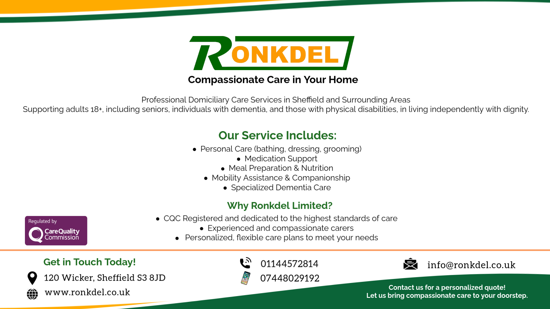 Ronkdel Limited | Sheffield