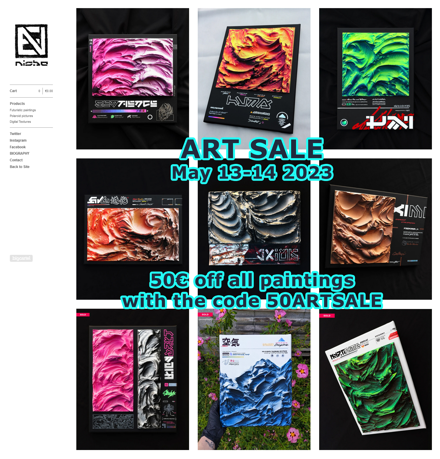 Nishe ink - ART SALE weekend For two days only, get...