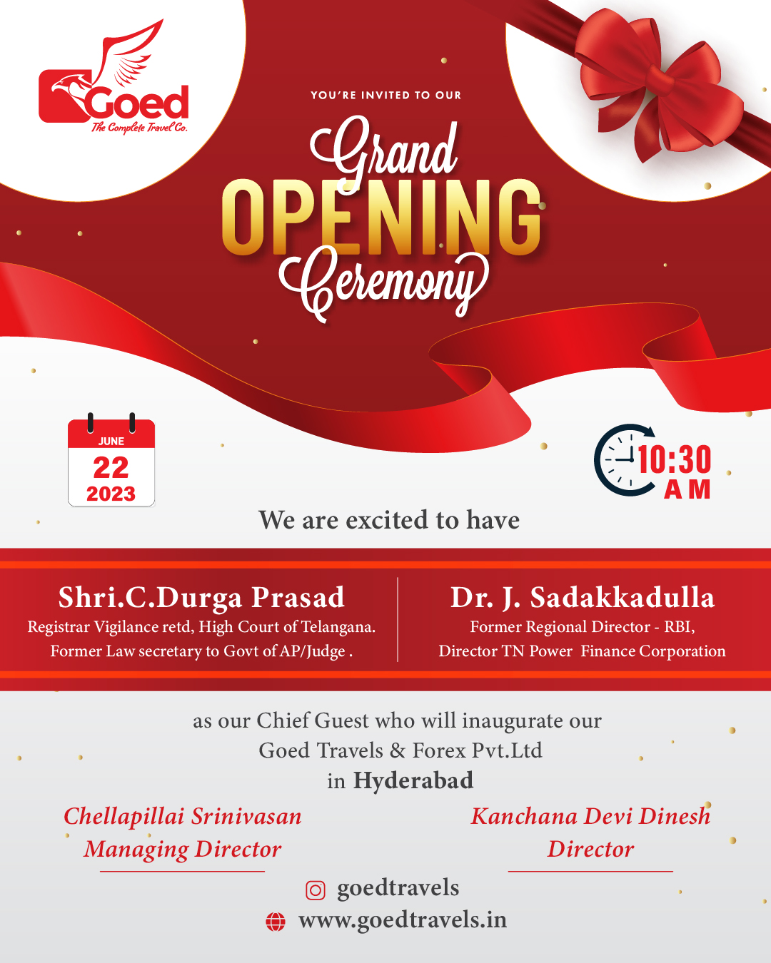 Goed Travels and Forex - Grand Inauguration! We are excited to announce ...