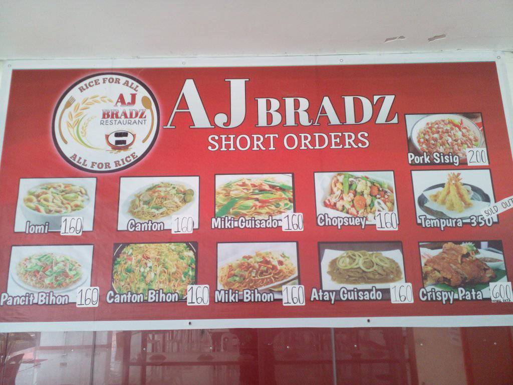 Menu for today😊 Available din po ang... - AJ Bradz Restaurant