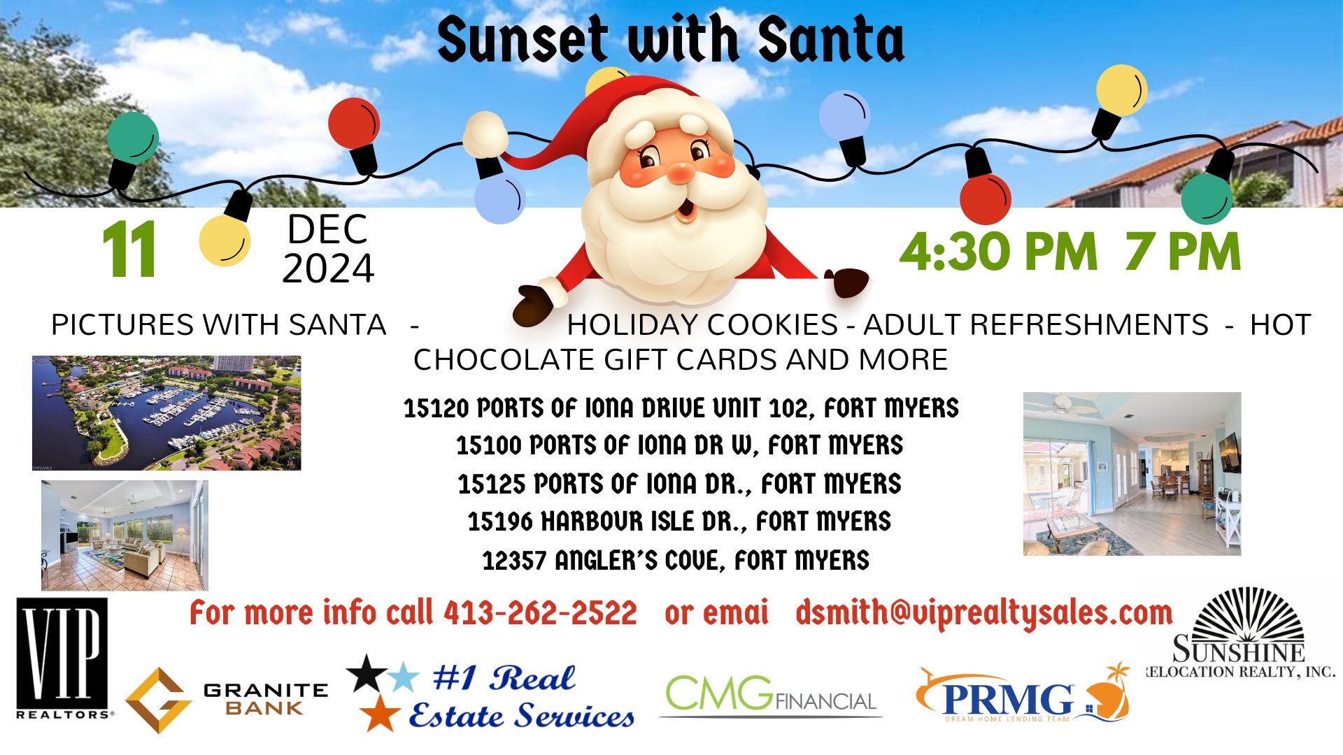 Sunset with Santa - pictures, food, real estate and more.