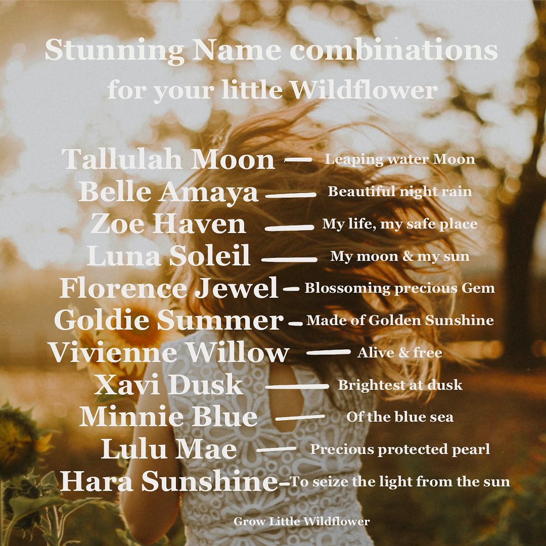 Grow - Stunning Name combinations to inspire your naming journey! One ...