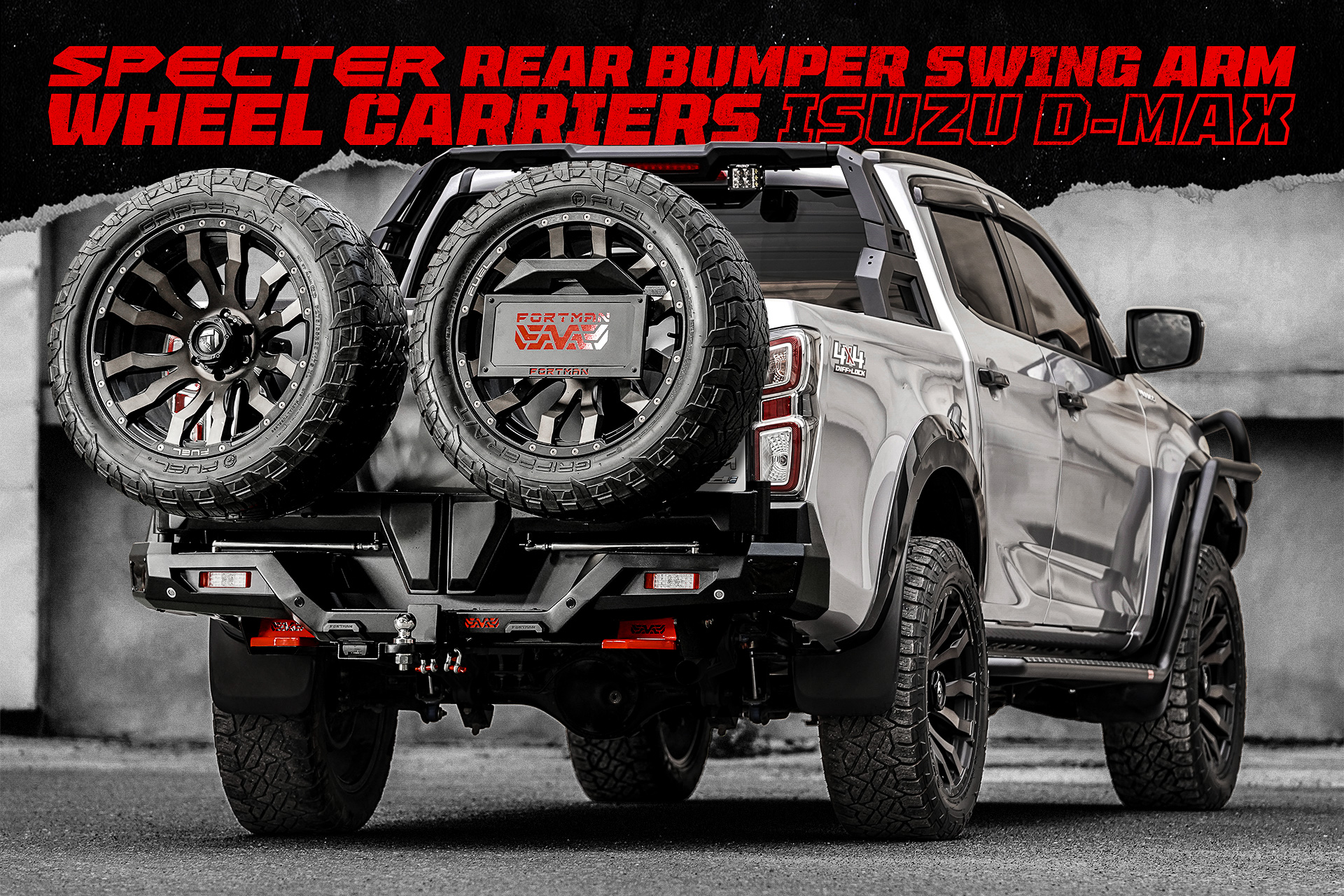 Fortman - ISUZU D-MAX 2020 SPECTER REAR BUMPER WITH SWING...