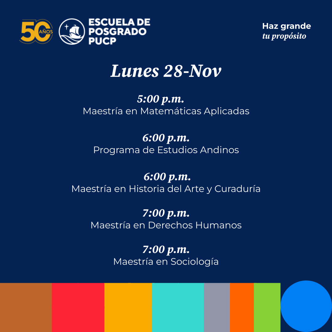 #Admisión2023 | 🔔 ¡Conoce el... - Escuela de Posgrado PUCP | Facebook