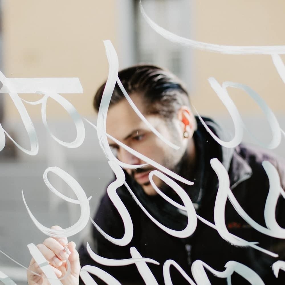 3D Printed Calligraphic Sculpture, on display at the Zagreb City Museum ...