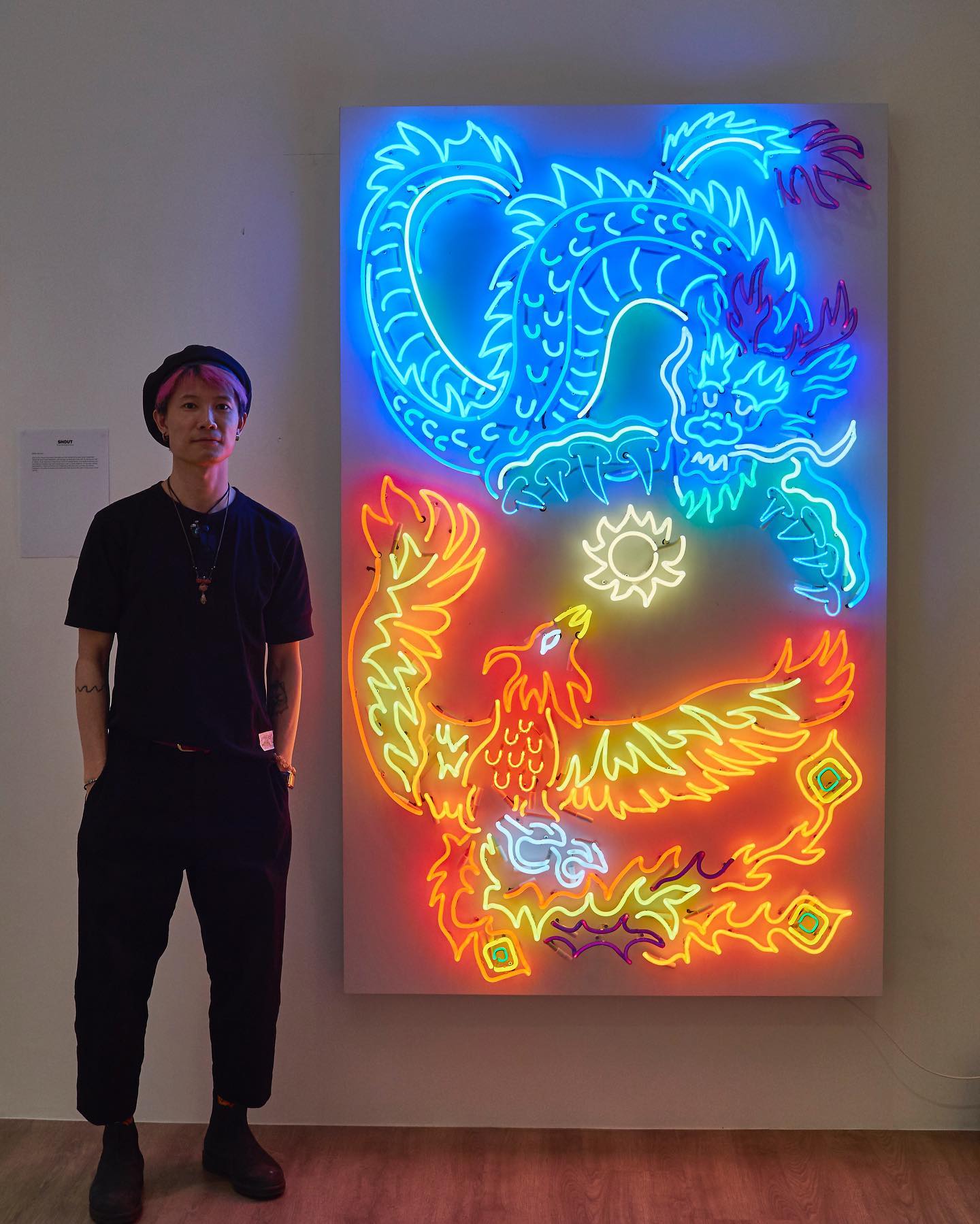 Lost and Found - Dragon Phoenix , 2022 200 x 120cm , Neon on