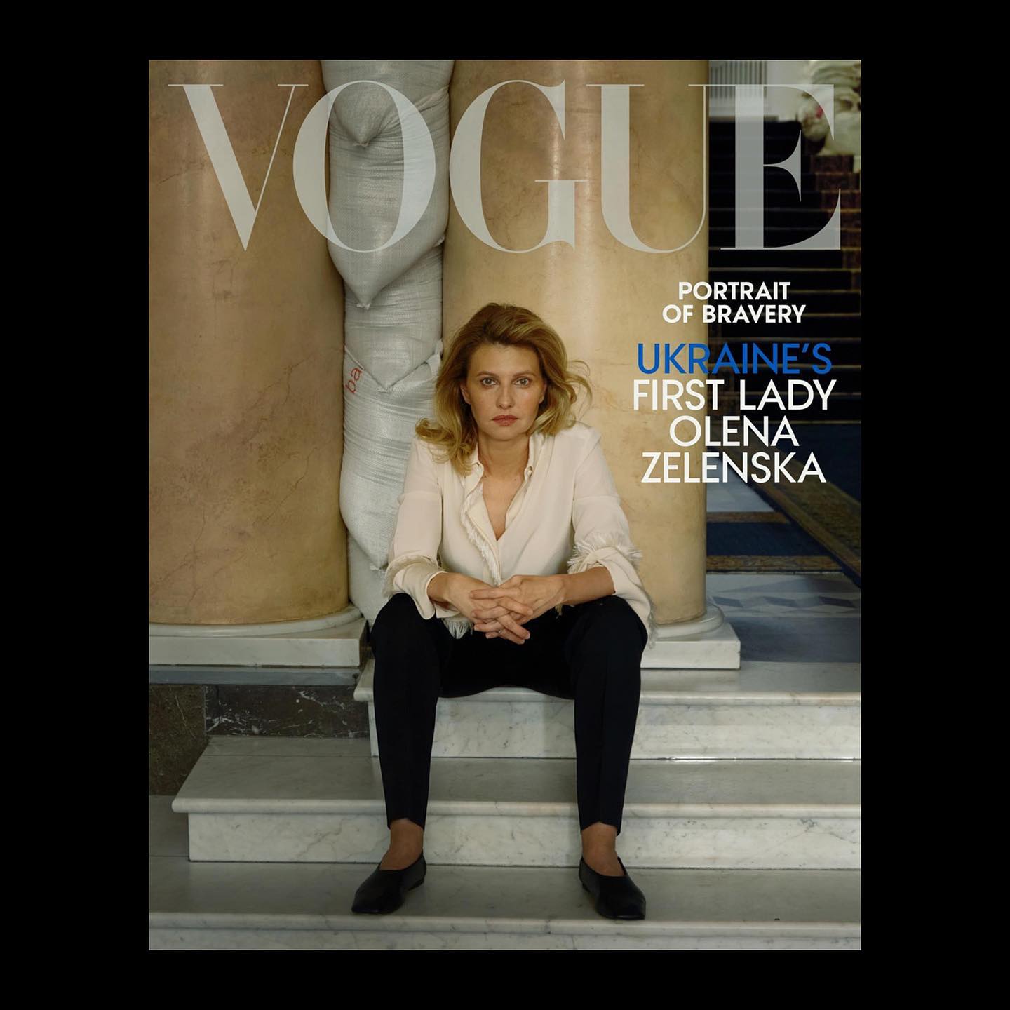 Cover of the April issue of Polish Vogue 💙💛 It was created by