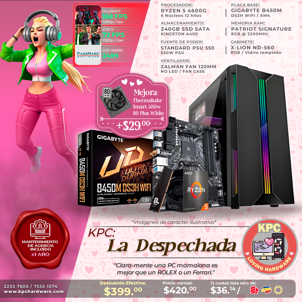 KPC - ️CASE: X-LION ND-560 / VIDRIO TEMPLADO / RGB / MID TOWER ️FUENTE ...