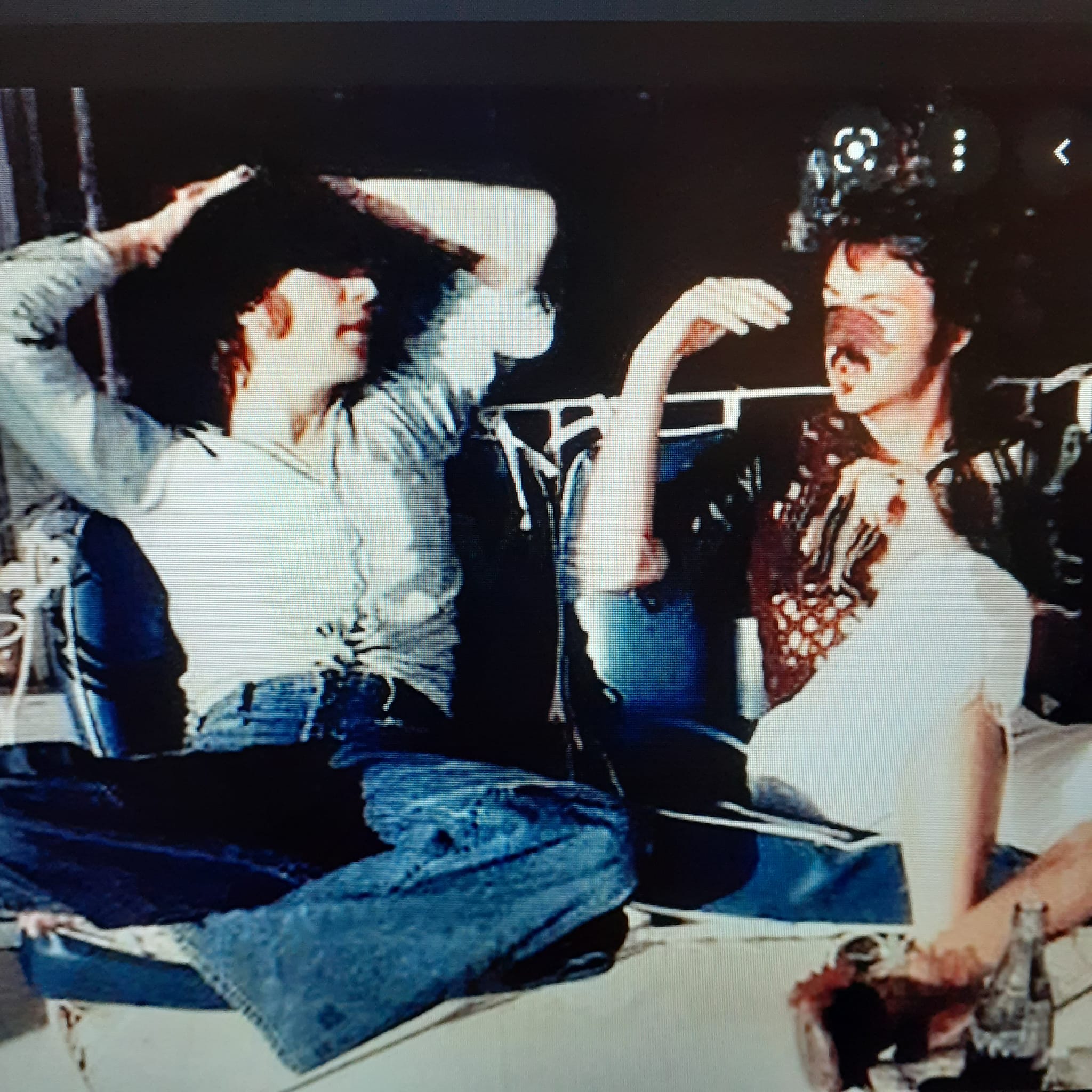 Last known photo of John Lennon and Paul McCartney together, 1974.