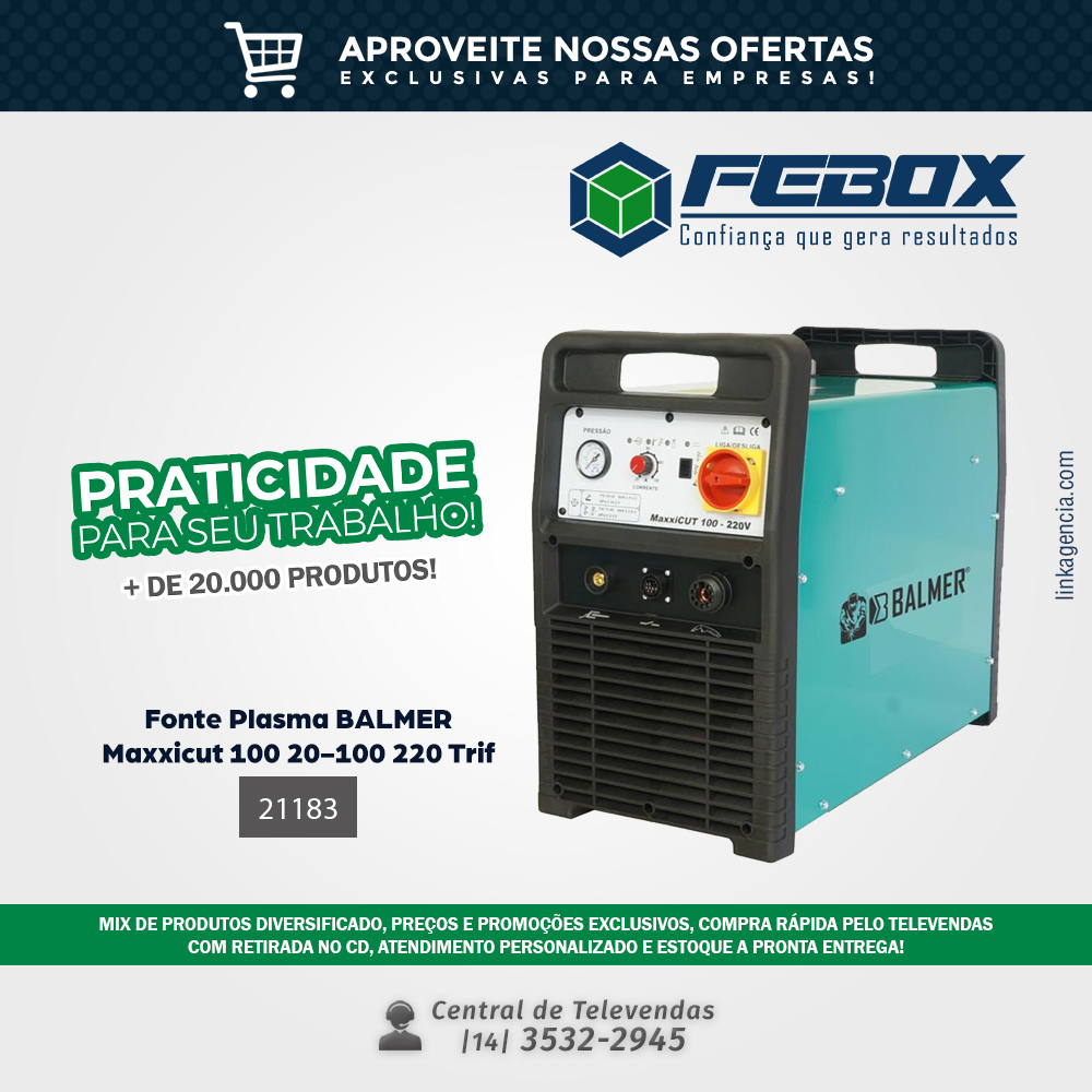 Febox - A fonte de corte a plasma MaxxiCUT 100 é indicada...