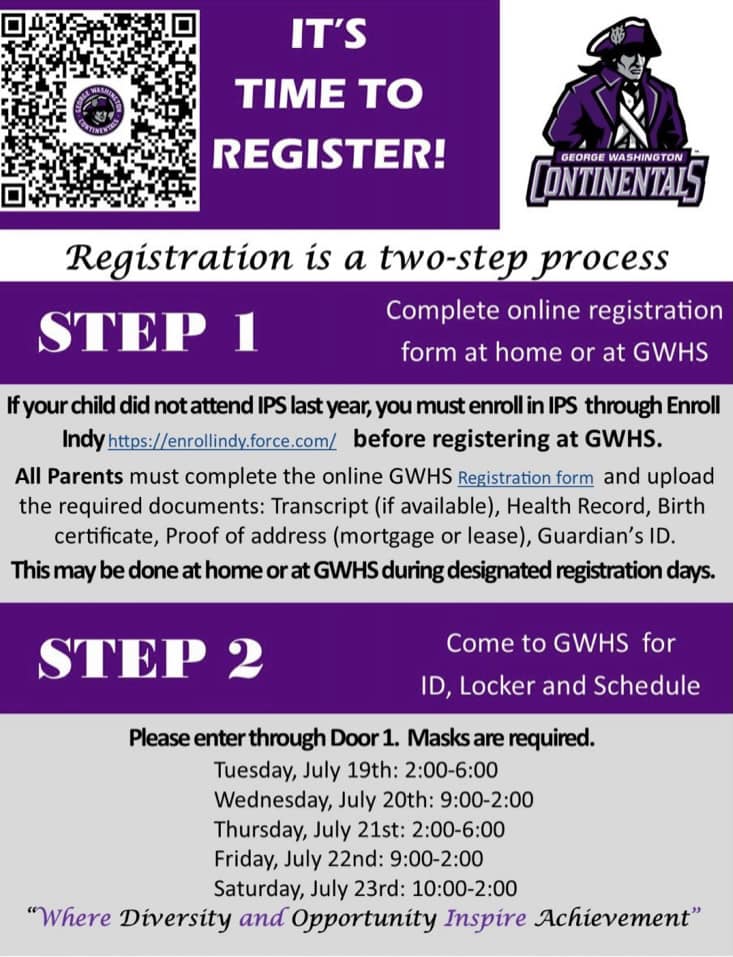 🚨 Registration Reminder 🚨... - George Washington High School