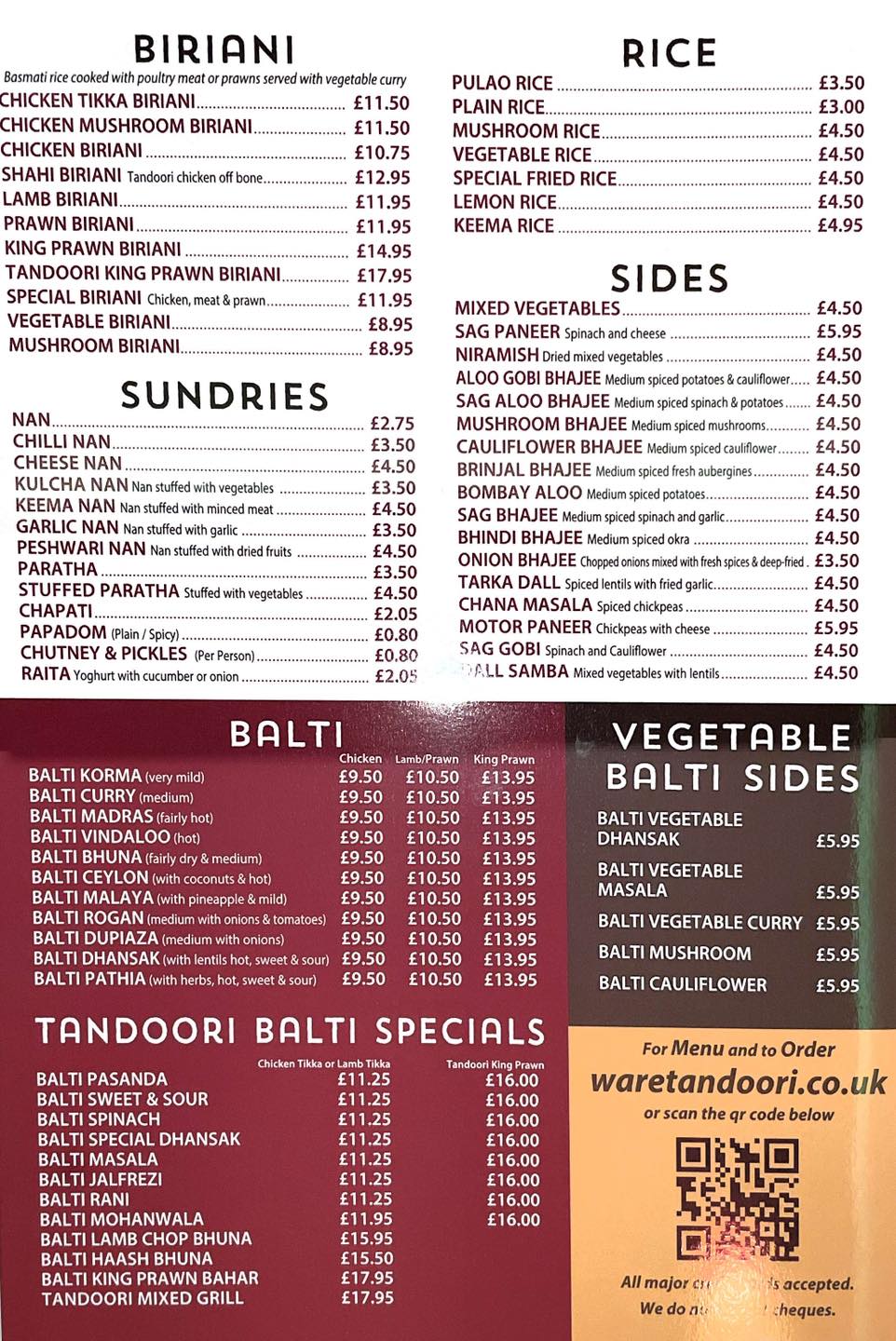 Ware Tandoori Restaurant | Ware