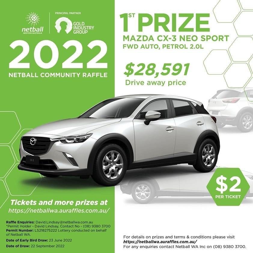 Netball WA - Congratulations to Netball WA Raffle Early...
