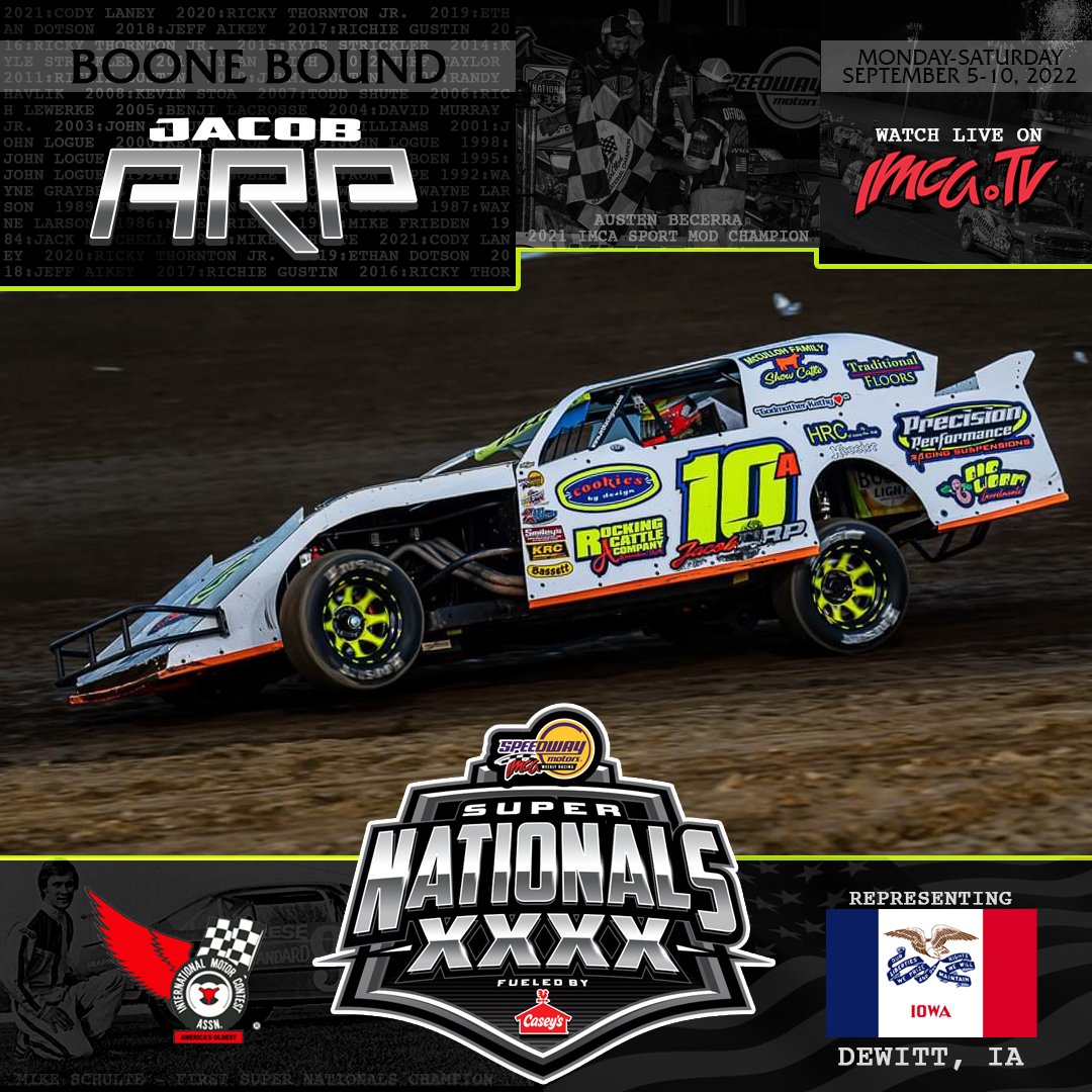 IMCA Racing - 🏆 BOONE BOUND 🏆 🏁 Jacob Arp 🇺🇸 Dewitt, Iowa... | Facebook