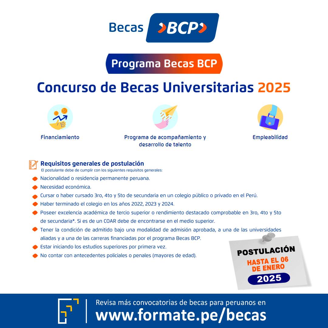 👨‍🎓Becas BCP👨‍🎓 Concurso de Becas Universitarias 2025 para jóvenes que ...