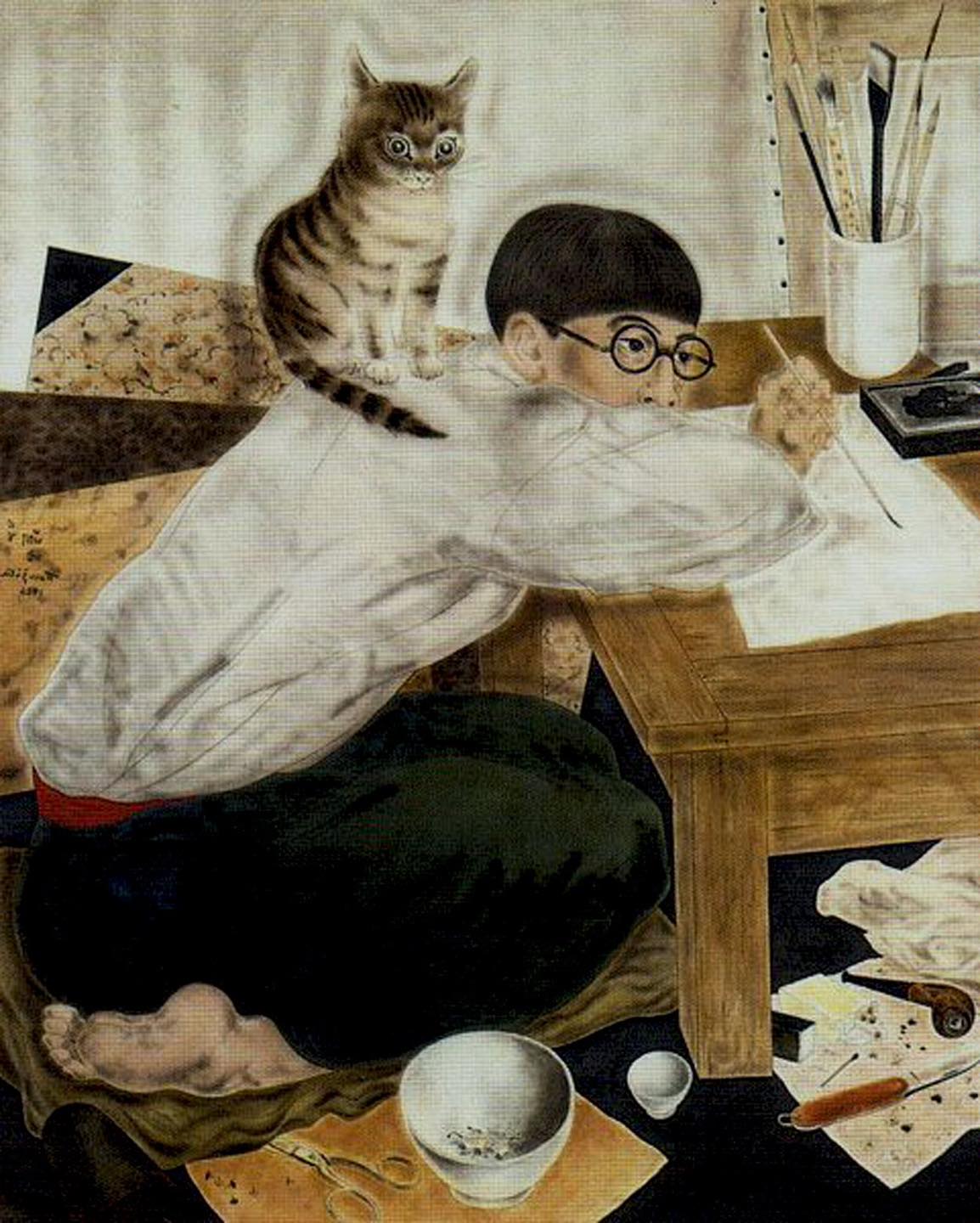Léonard Tsuguharu Foujita (1886-1968) Autoportrait, 1929