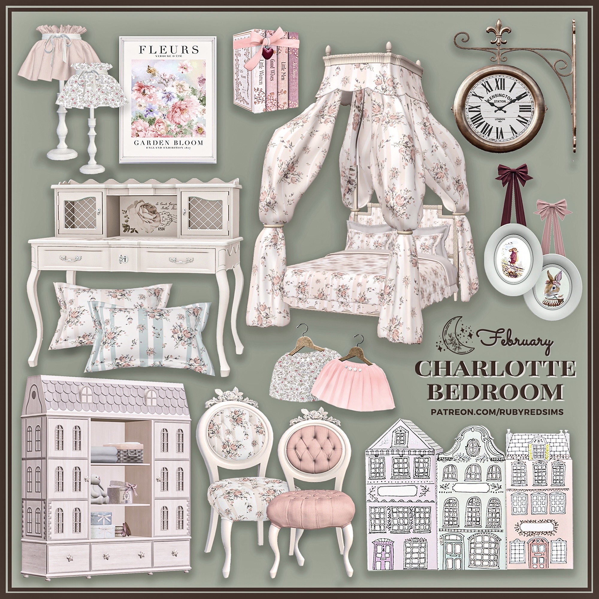 Ruby Red Sims - 2023.02 Charlotte Bedroom 14 new items.... | Facebook