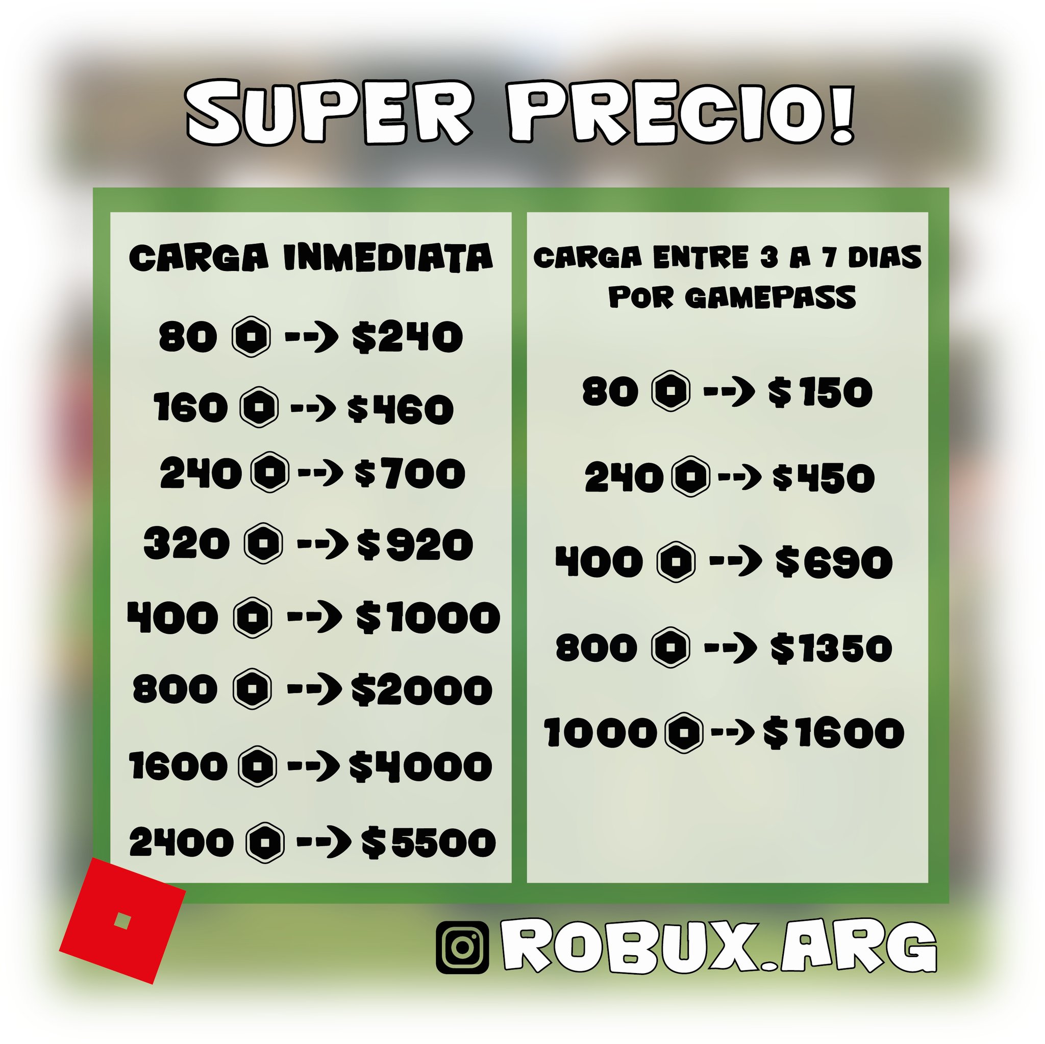 Robux.arg - 🔥Nuevos Precios🔥 💳Aceptamos todos los medios... | Facebook