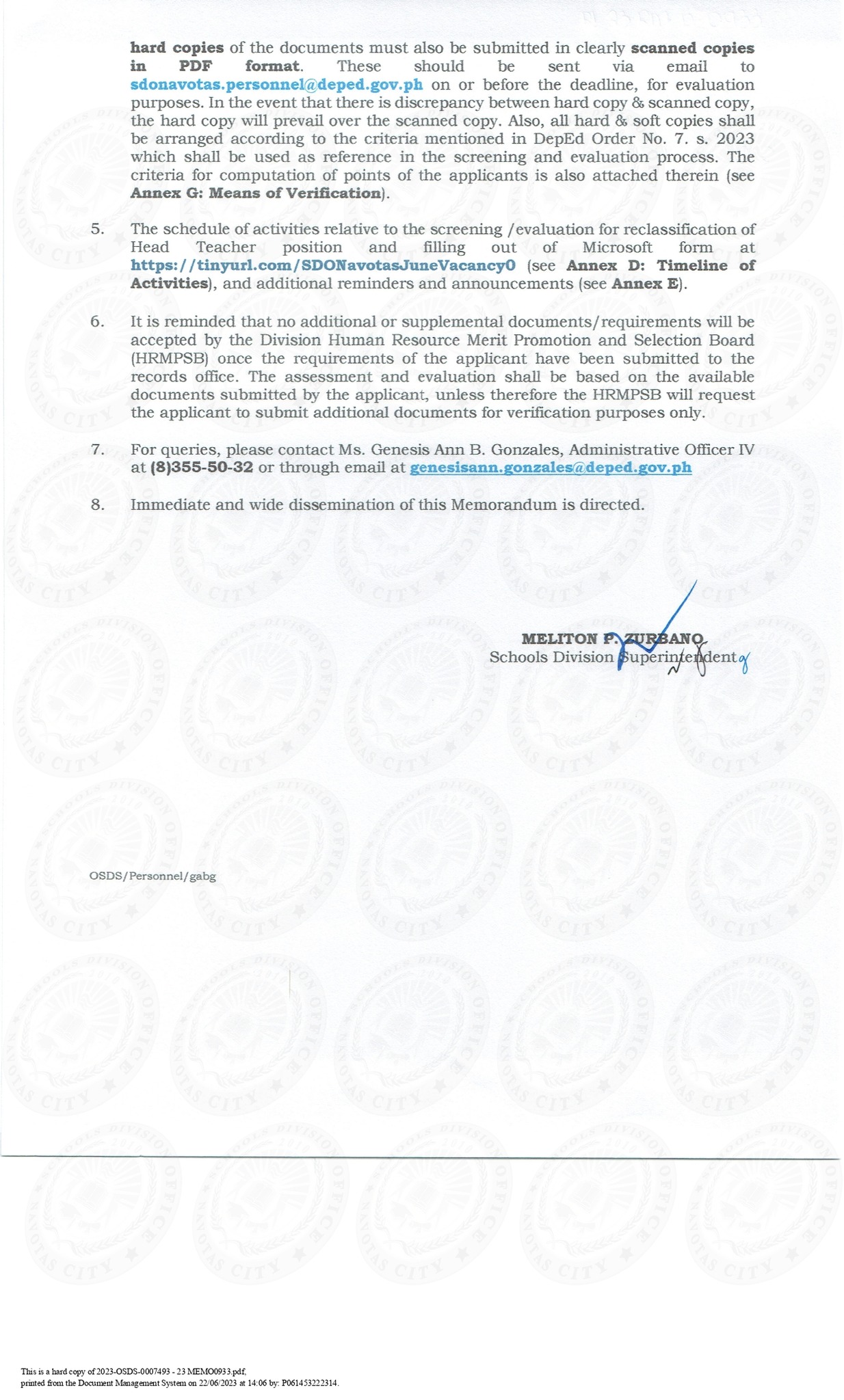 NOTICE OF VACANCY Position: ADMINISTRATIVE ASSISTANT I Number of Vacant ...