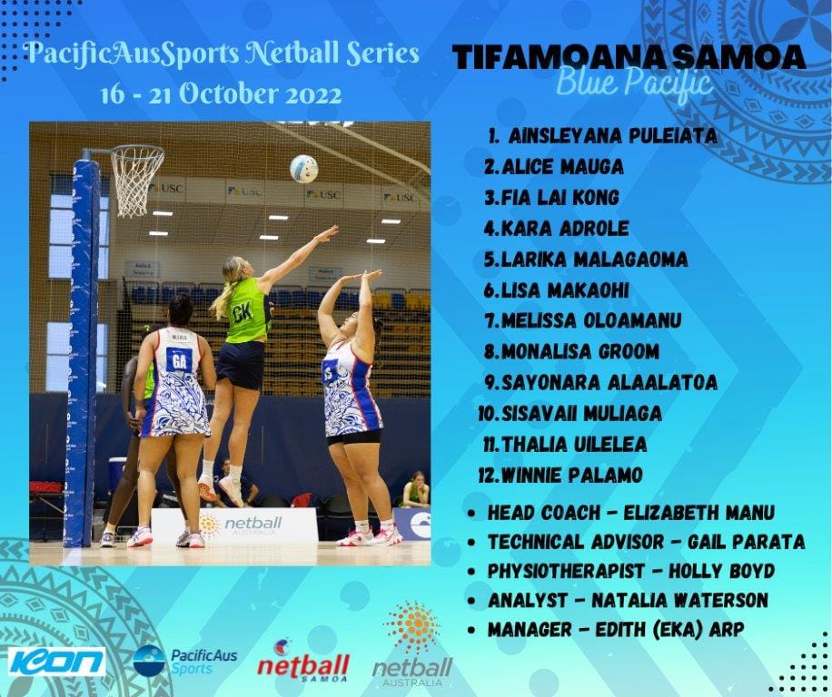 Netball Samoa - Introducing our Tifamoana Samoa Team 🇼🇸 in... | Facebook