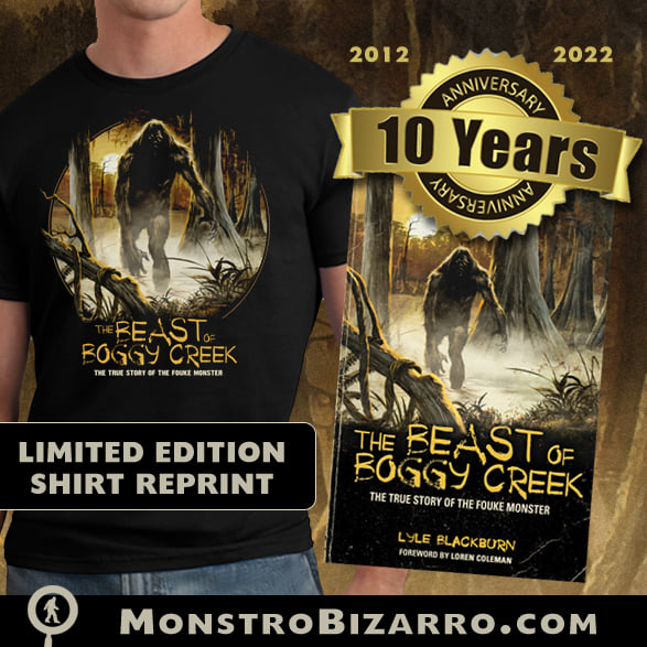 My classic Beast of Boggy Creek shirt is back in stock on the