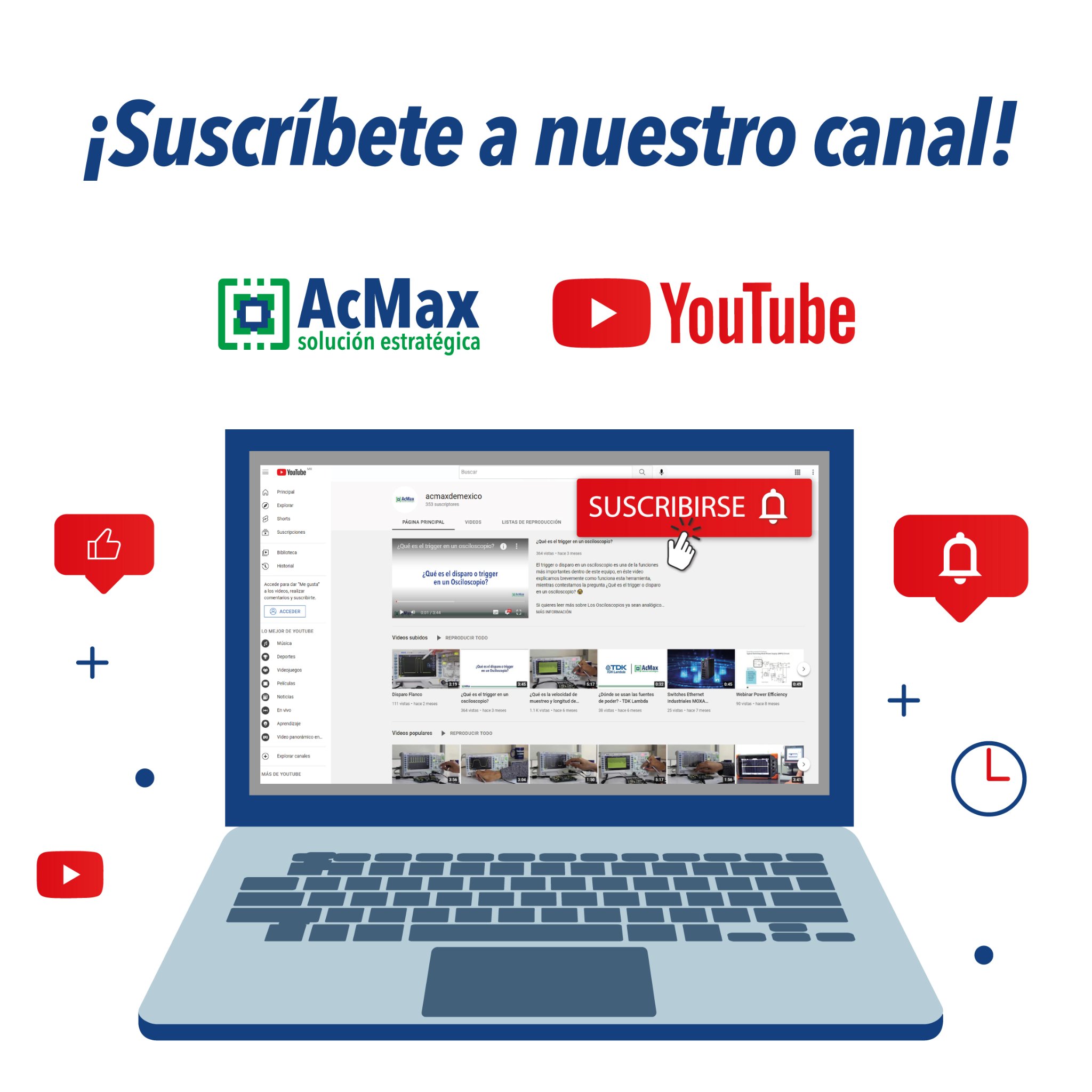 AcMax de México - 📣 ¡Suscríbete a nuestro canal en Youtube...