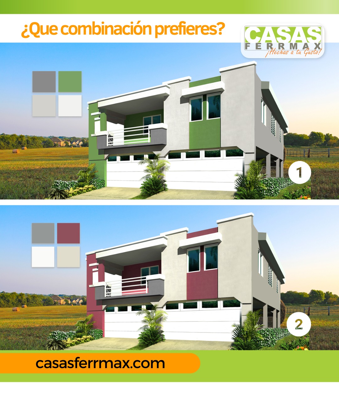 Casas - Tienes tu casa ya lista!! ? Que combinación de color de ...
