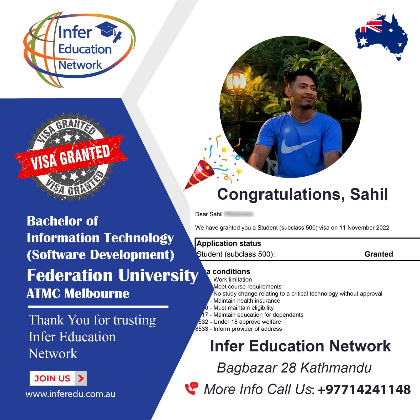 Congratulations, Sahil... - Infer Education Network Pvt. Ltd. | Facebook