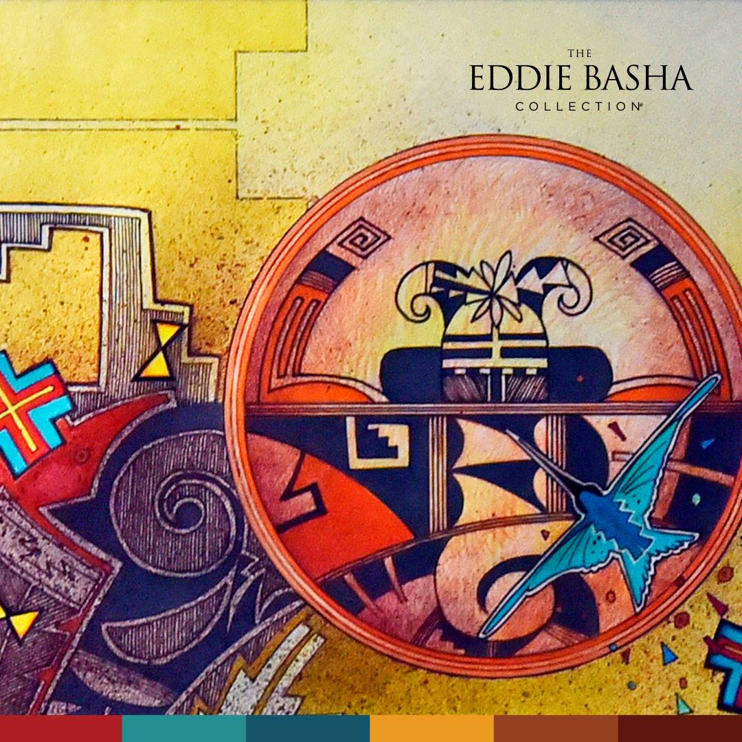 Michael Lacapa's (1955-2005) ethnic roots were from the Hopi, Tewa