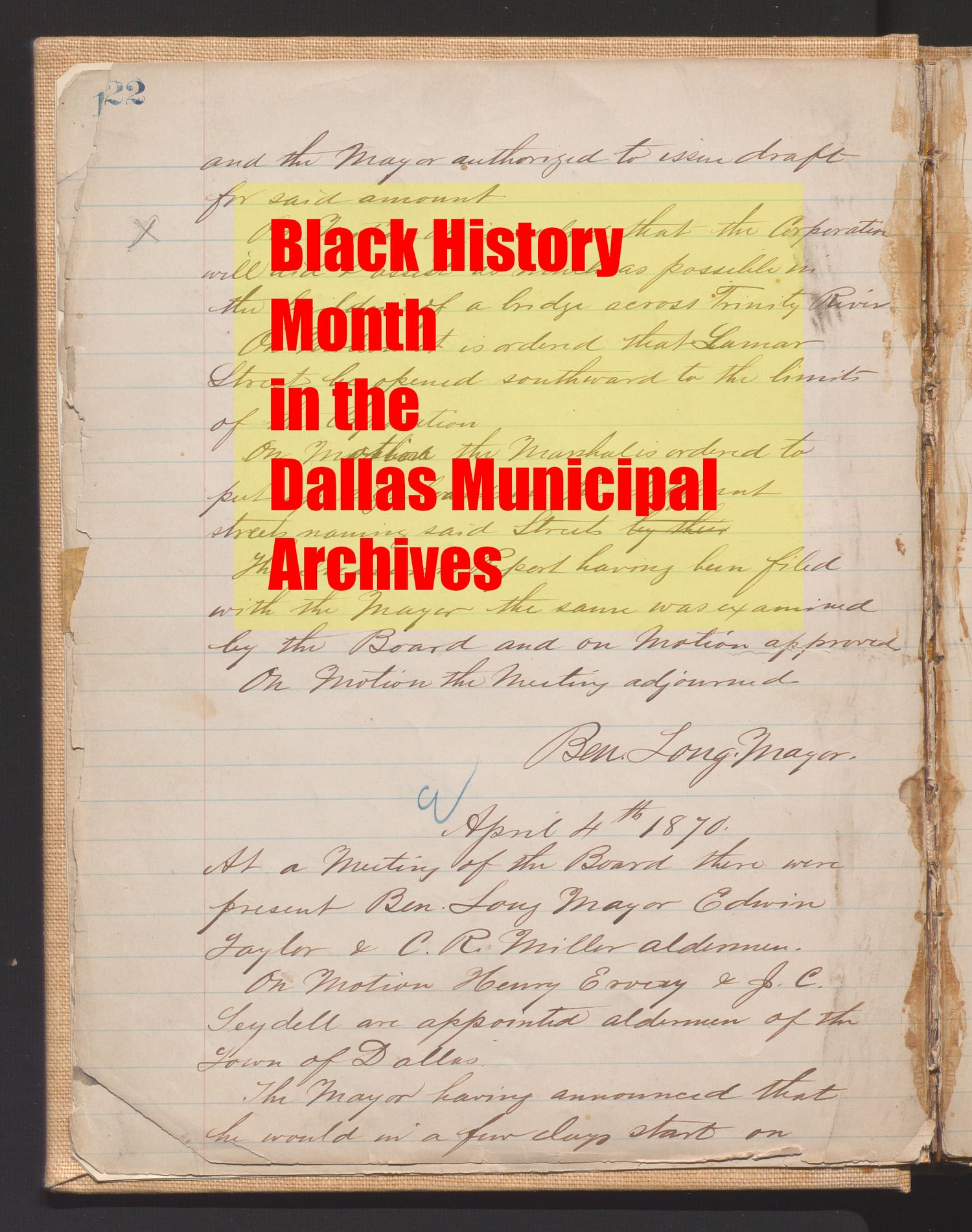Dallas Municipal Archives | Dallas TX