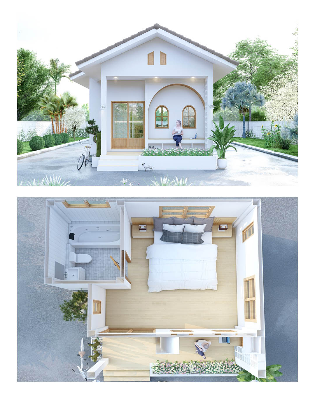 แบบบ้านในฝัน - บ้านมิมอลหลังน้อยๆ ดีไซส์อบอุ่น...